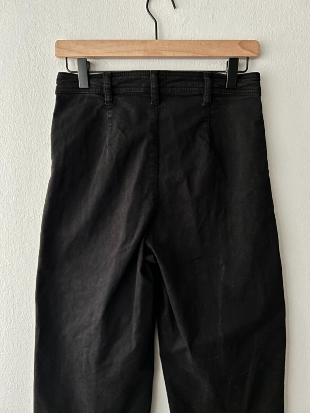 Marine Layer Bridget Wide Leg Crop Pants Black High Rise Size 4 - Picture 5 of 10